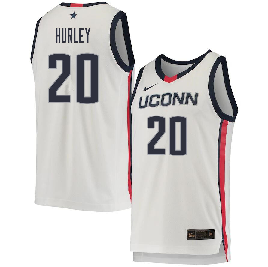 2021 Men #20 Andrew Hurley Uconn Huskies College Basketball Jerseys Sale-White